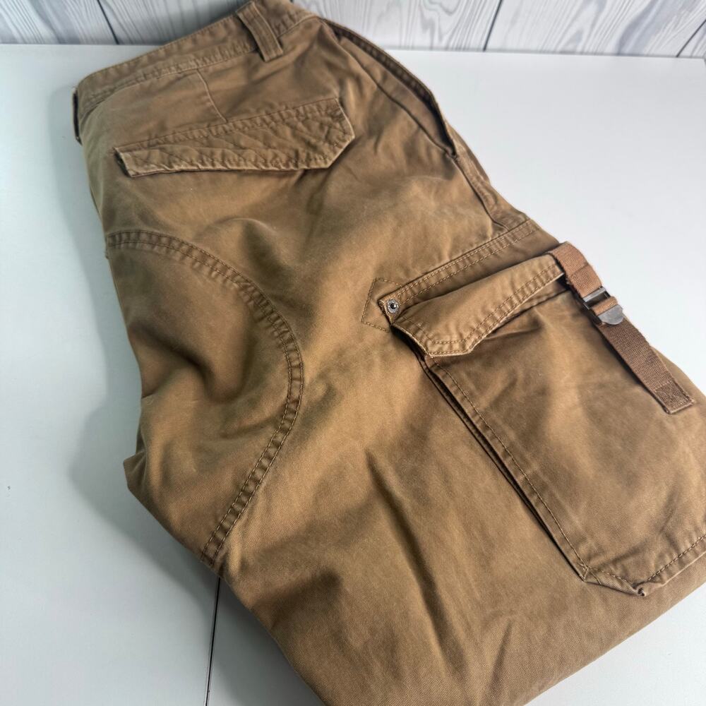 Old Navy Y2K Brown Cargo Pants Military Cybergrunge  Mens 32x30 Baggy Reinforced